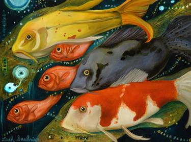 Print of Fine Art Fish Paintings by Leah Saulnier