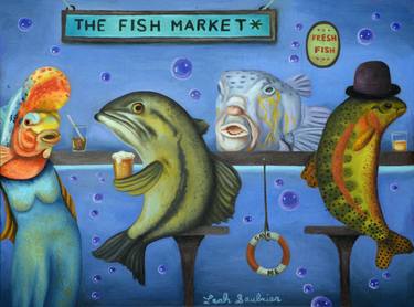 Print of Figurative Fish Paintings by Leah Saulnier