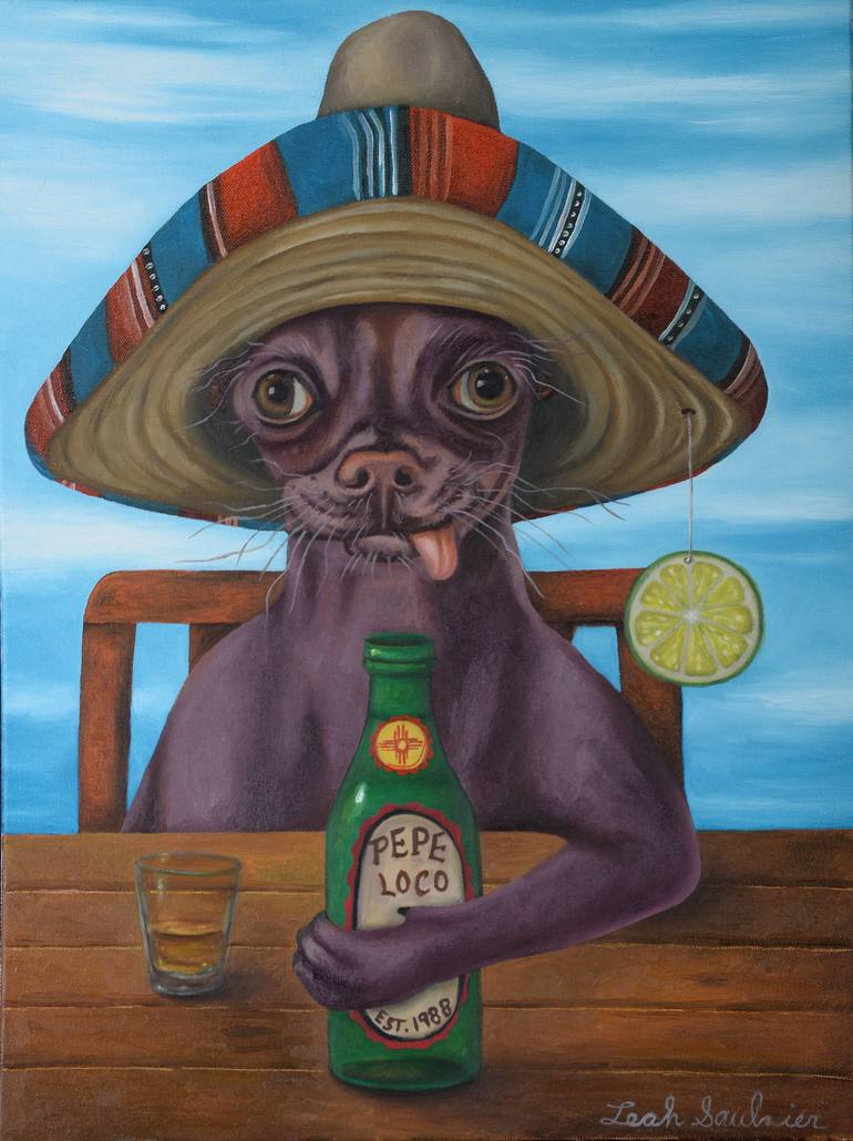 Pepe Loco Painting by Leah Saulnier | Saatchi Art South Korea