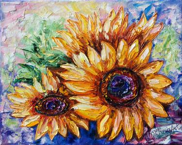 Original Expressionism Botanic Paintings by OLena Art