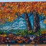 Sunrise Tree oil painting on deep 2" canvas: 12"X16"X2"

Autumn is a time when sugar and cinnamon colors crowd every corner of the streets and every leaf seems to turn into flowers. Even when under a light blue sky, the wind sends a chill contrasting the warmth of the atmosphere.

Make the best of your autumn experience with this one of a kind painting. With the right blend of red, orange and yellow colors, the aspen tree gets an almost 3D look.