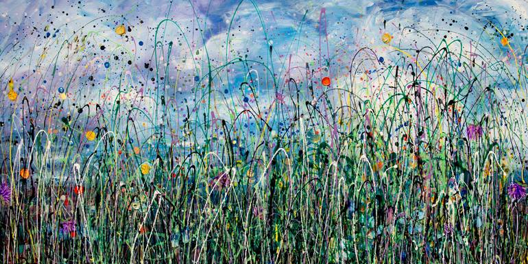 abstract meadow painting