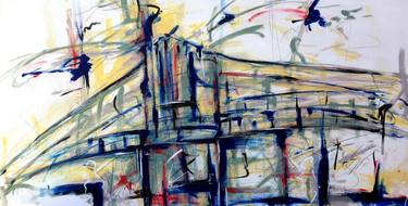 Original Abstract Architecture Paintings by Joan Scheibel