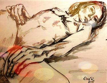 Print of Expressionism Erotic Drawings by Christel Roelandt