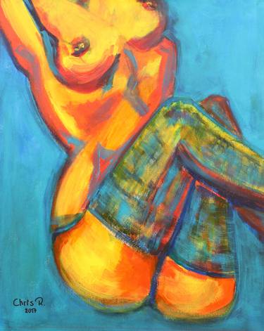 Print of Expressionism Erotic Paintings by Christel Roelandt