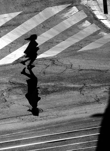 Girl crossing the street thumb