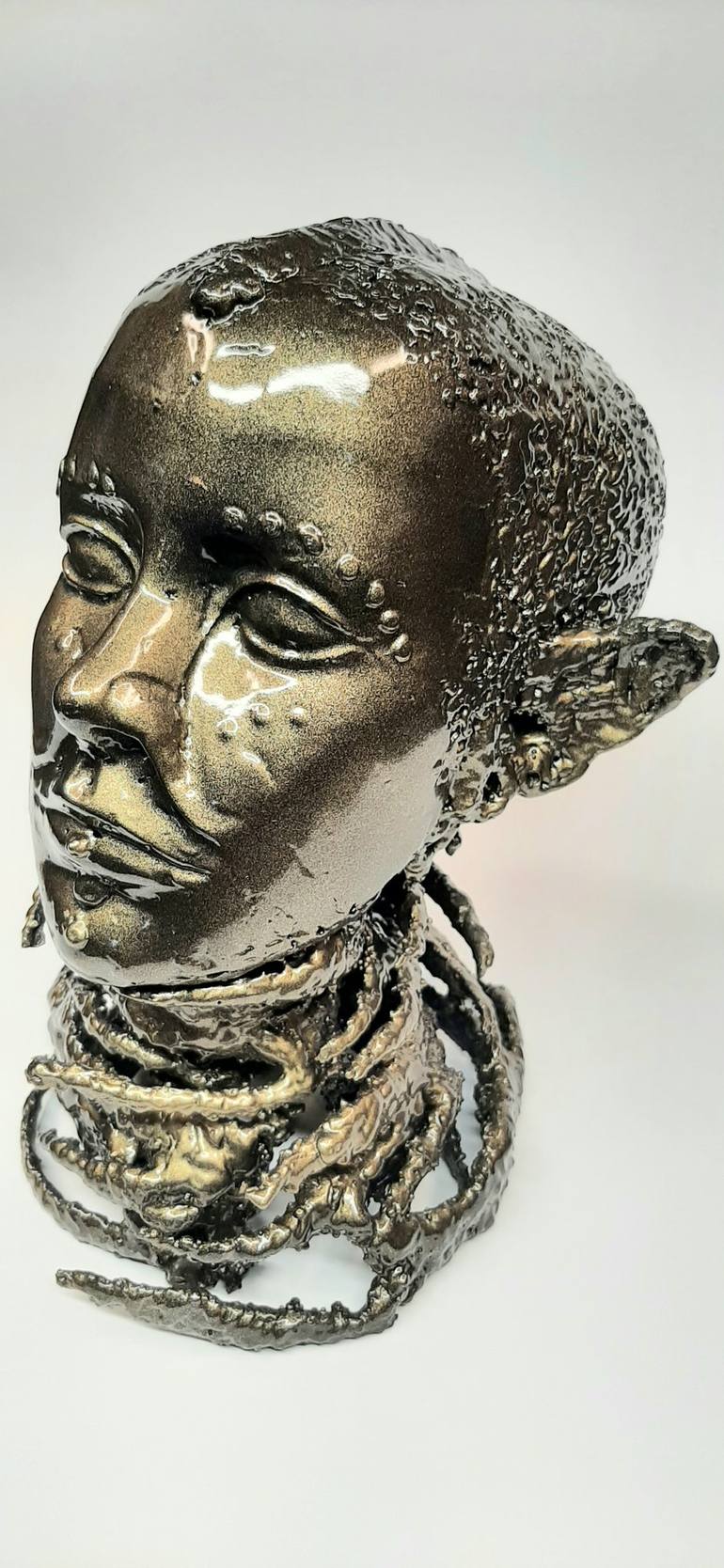 Original Portraiture Fantasy Sculpture by Darius Von Fluder