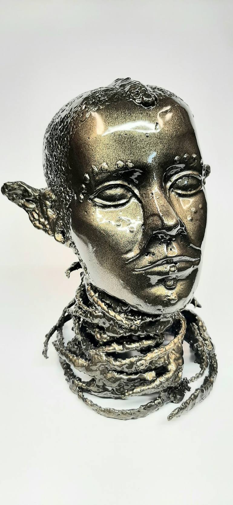 Original Portraiture Fantasy Sculpture by Darius Von Fluder