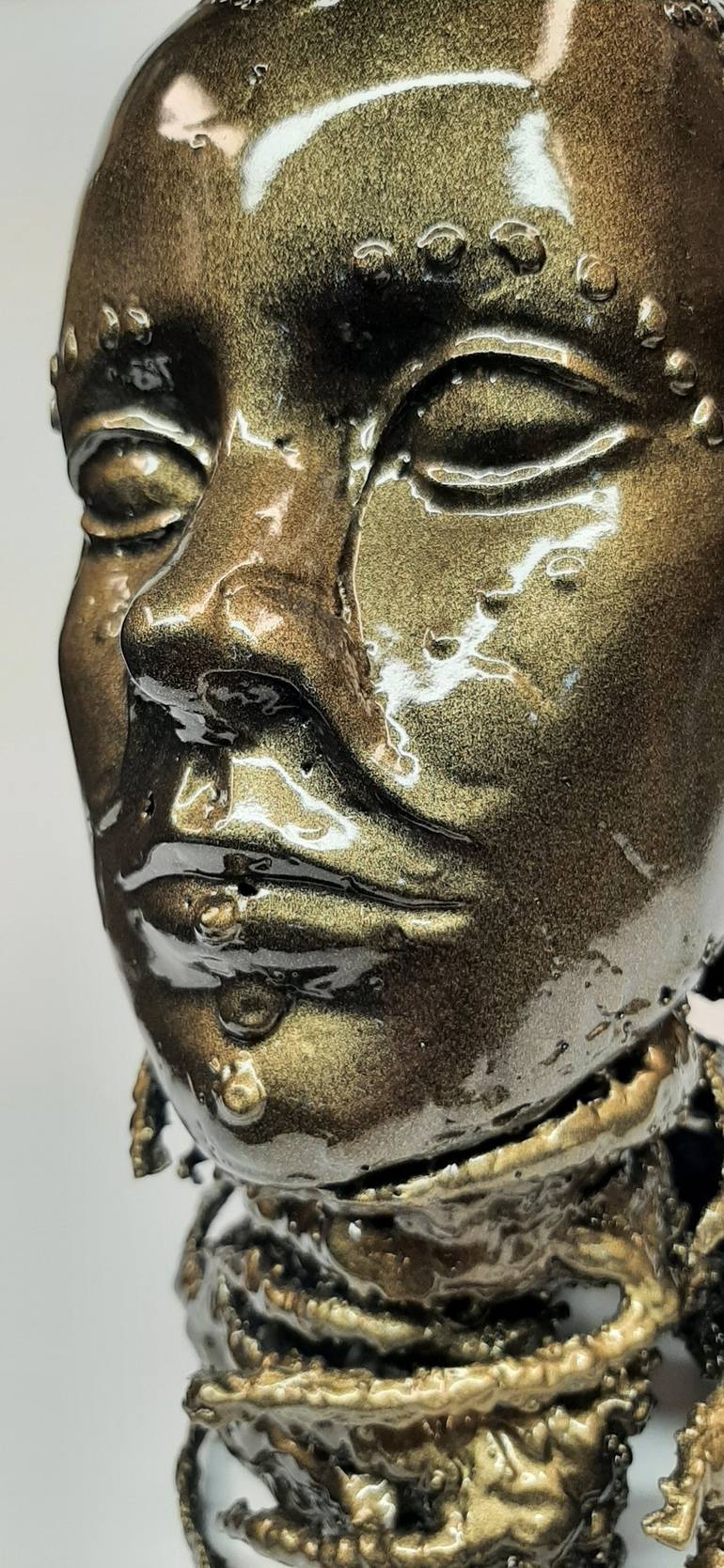 Original Portraiture Fantasy Sculpture by Darius Von Fluder