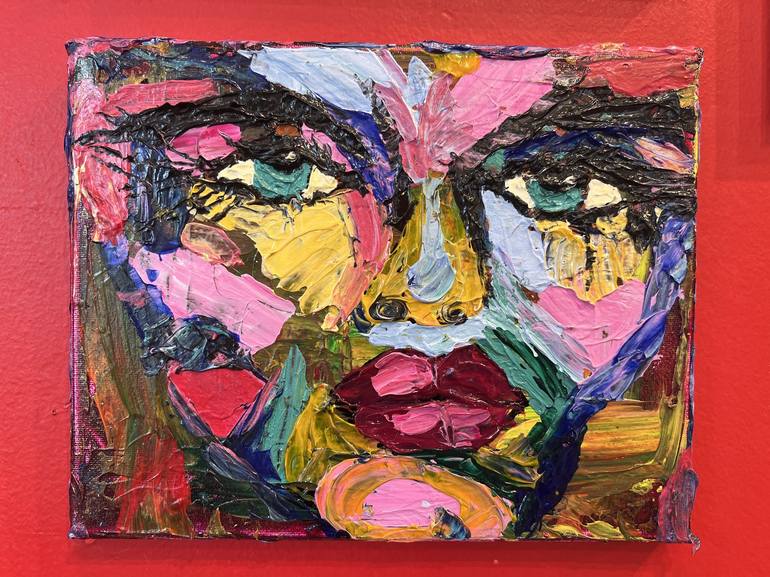 Original Abstract Portrait Painting by Deprise Brescia