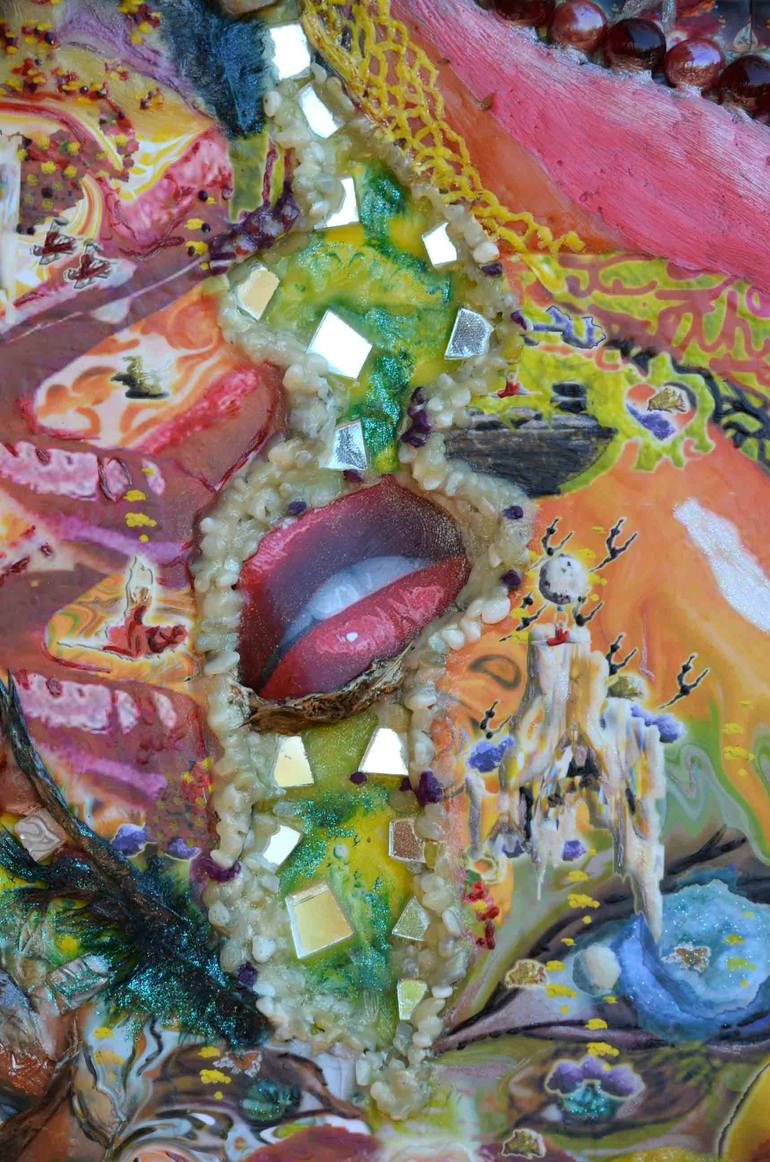 Original Conceptual Abstract Collage by Deprise Brescia