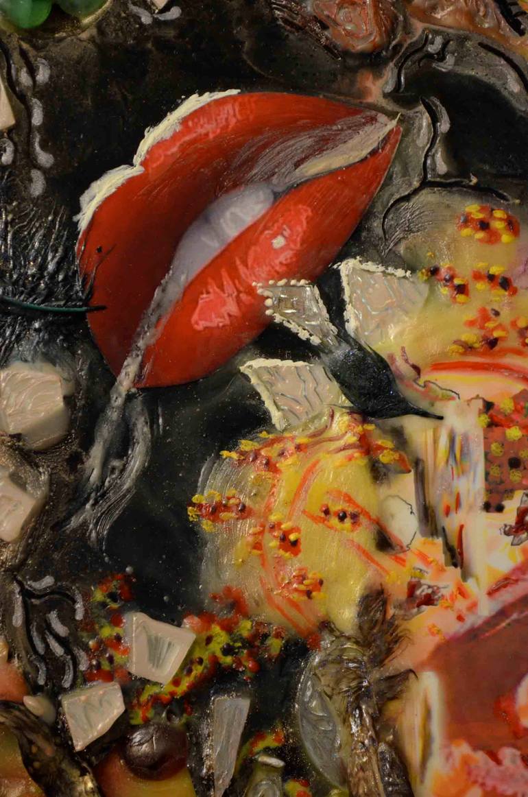 Original Conceptual Abstract Collage by Deprise Brescia