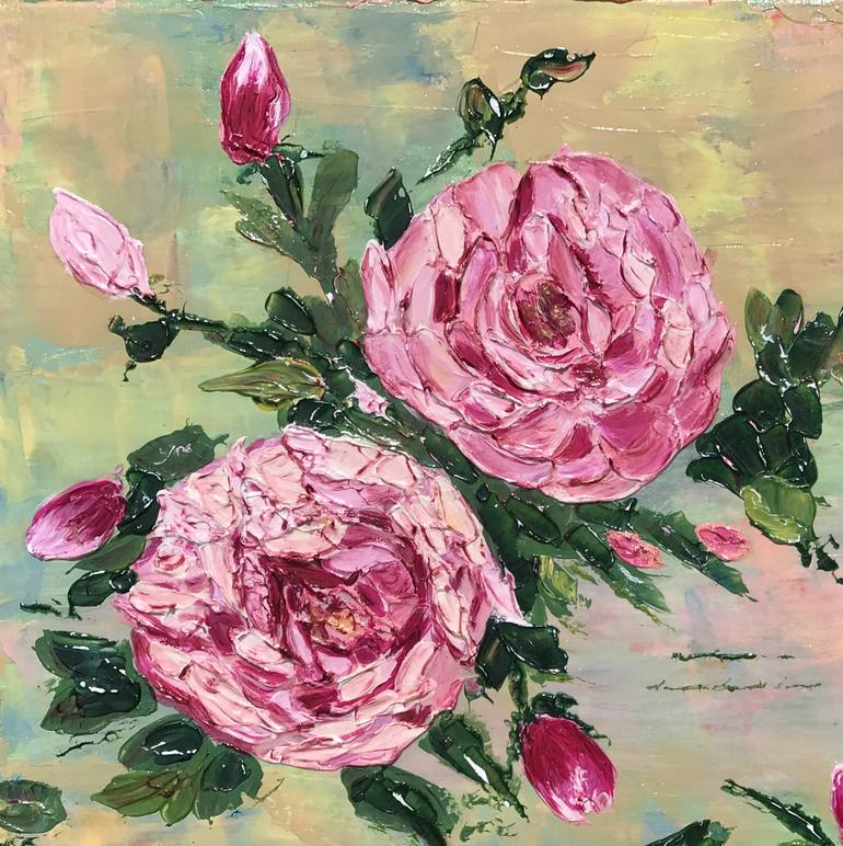 Original Impressionism Floral Painting by Deprise Brescia
