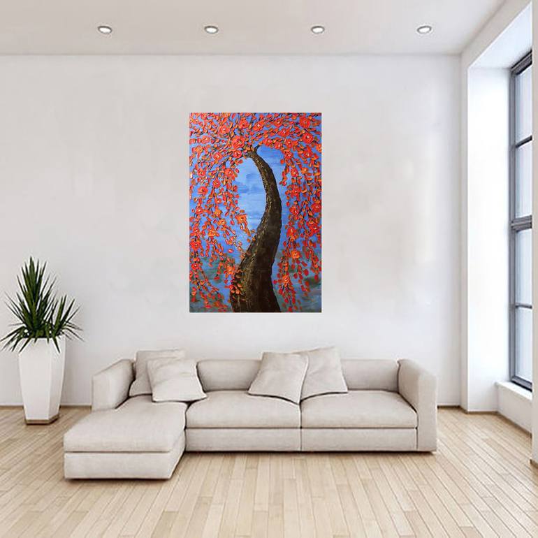 Original Abstract Tree Painting by Deprise Brescia