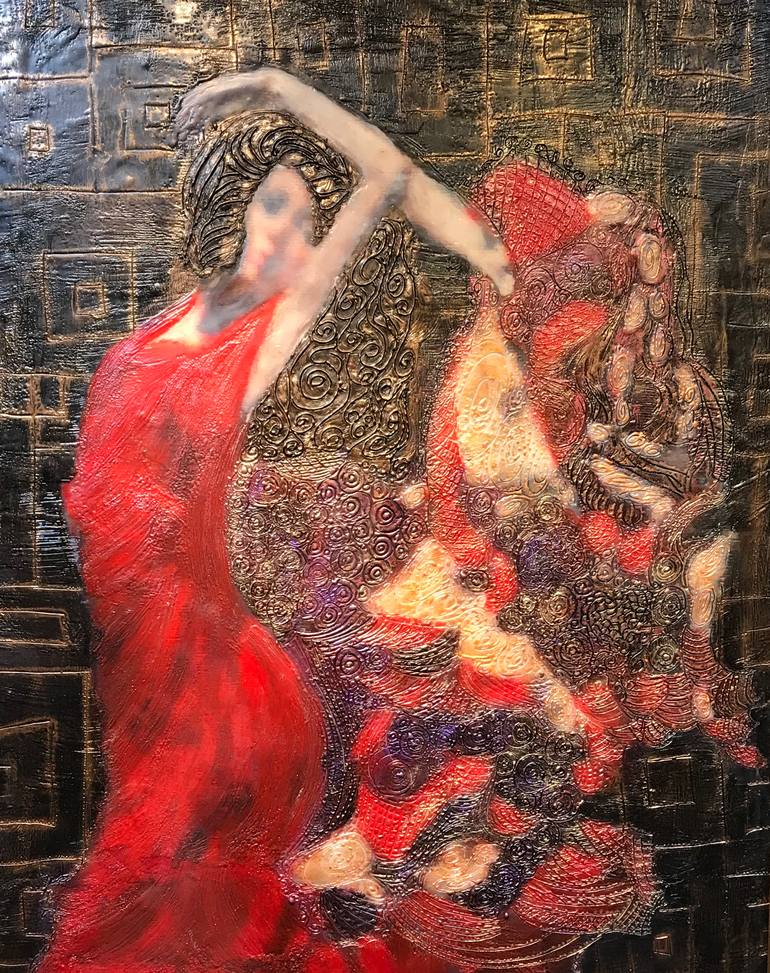 Original Abstract Women Painting by Deprise Brescia