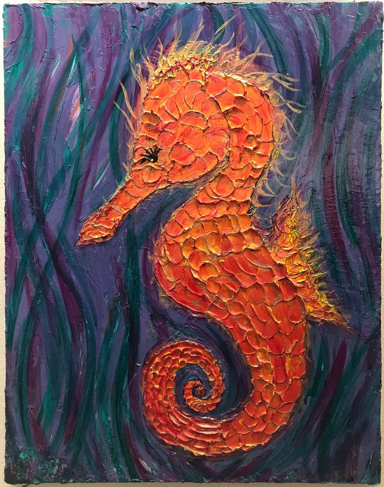 Original Impressionism Animal Painting by Deprise Brescia