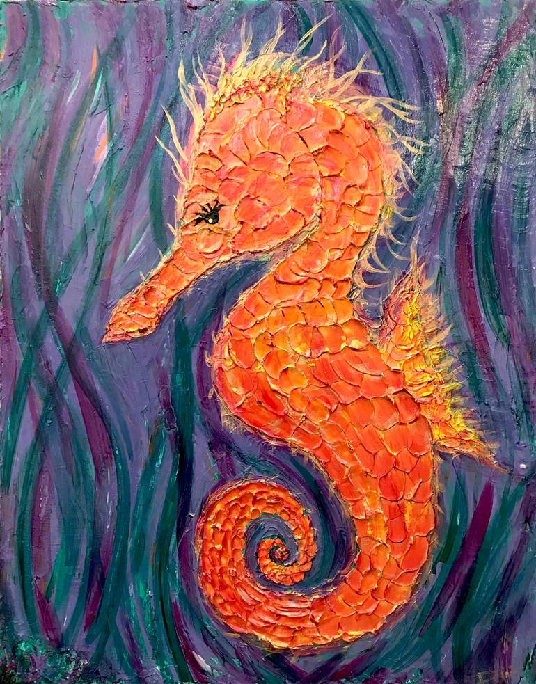 Original Impressionism Animal Painting by Deprise Brescia