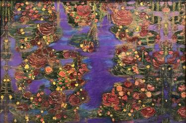 Saatchi Art Artist Deprise Brescia; Paintings, “Violet Waterlilies” #art