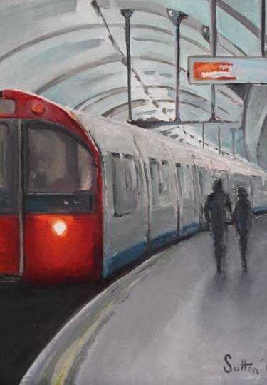 Print of Figurative Train Paintings by Sara Sutton