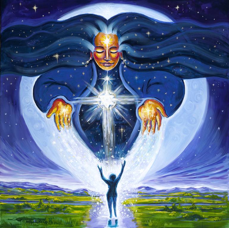 Pleiadian Star Goddess Painting by Katherine Skaggs | Saatchi Art