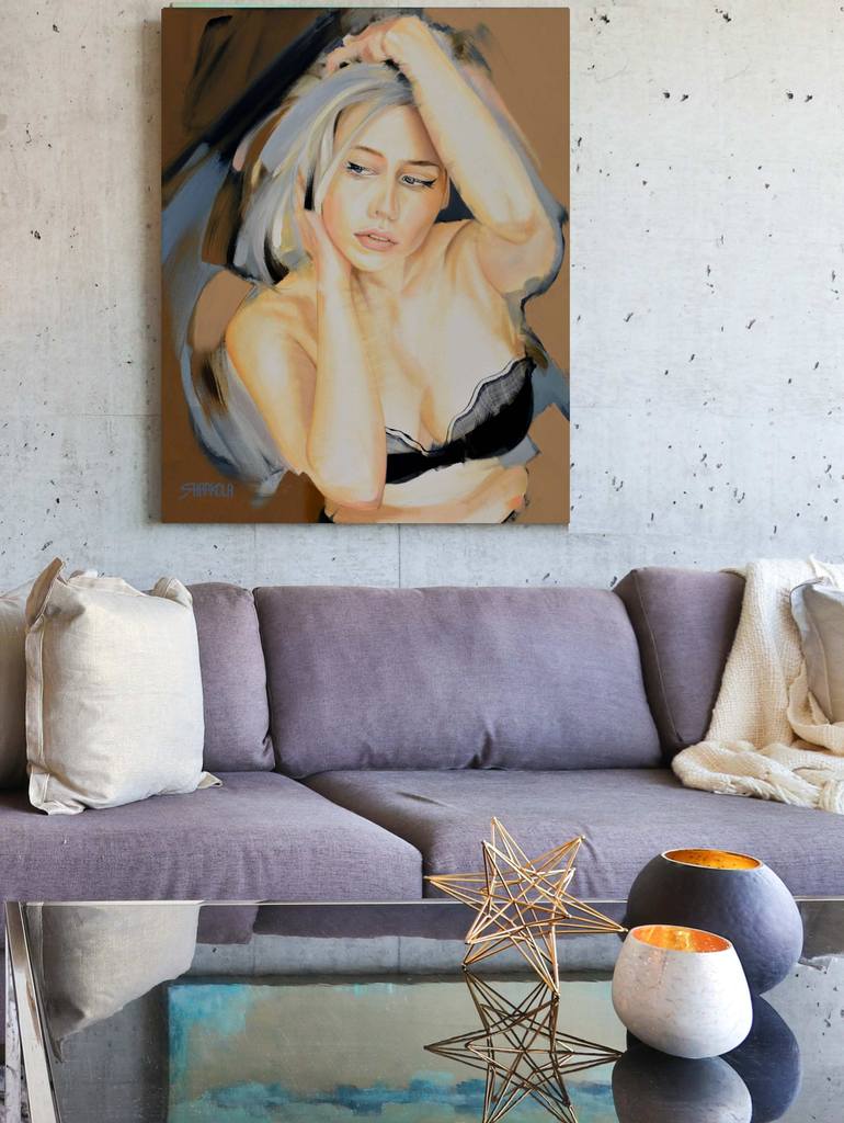 Original Abstract Women Painting by Stephen Harkola