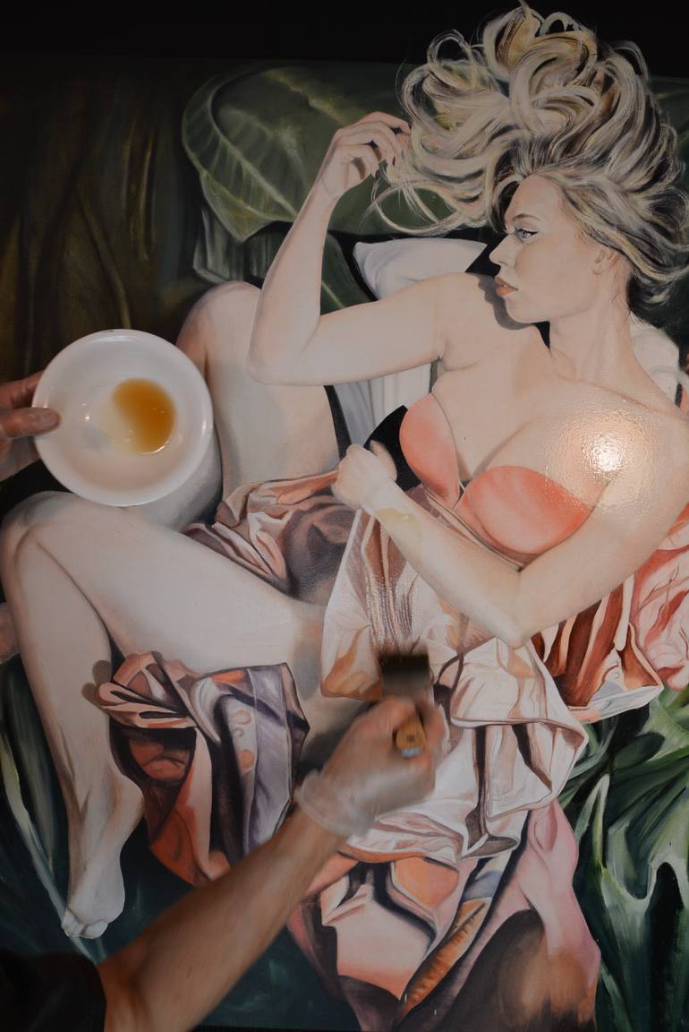 Original Figurative Health & Beauty Painting by Stephen Harkola