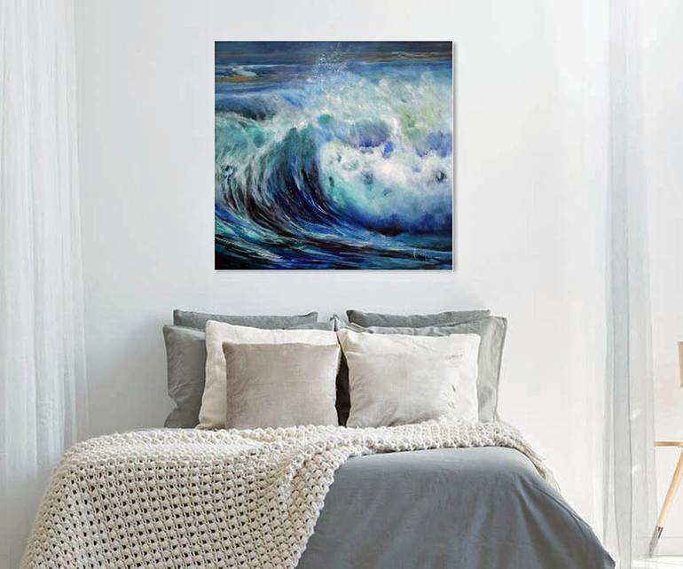 Original Abstract Seascape Painting by Arrachme Art