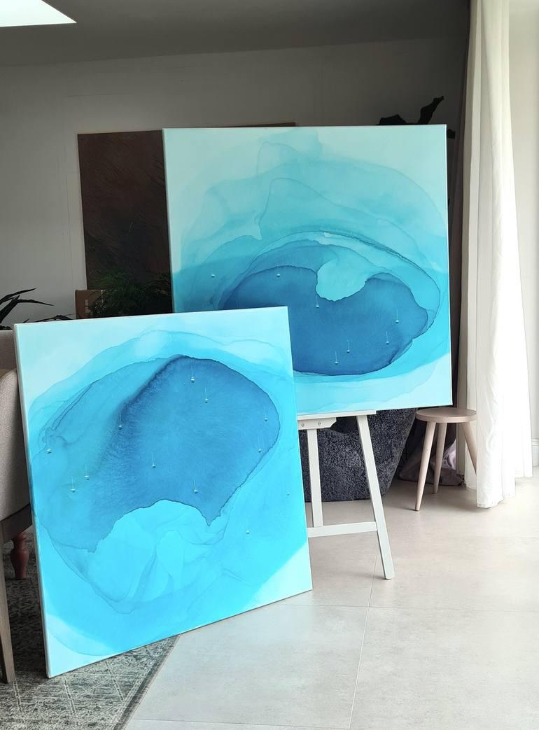 Original Abstract Seascape Painting by Yuliya Martynova