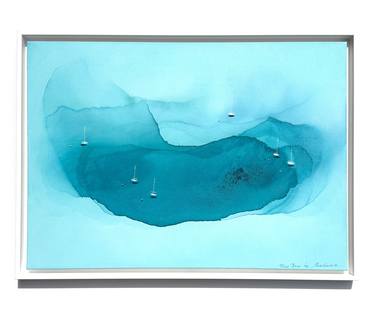 Original Abstract Sailboat Paintings by Yuliya Martynova