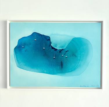 Original Abstract Sailboat Paintings by Yuliya Martynova