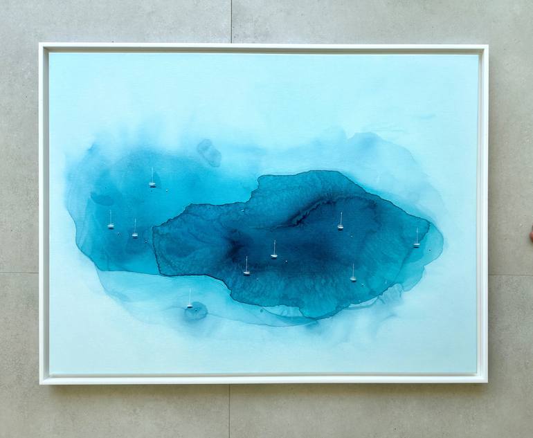 Original Abstract Seascape Painting by Yuliya Martynova