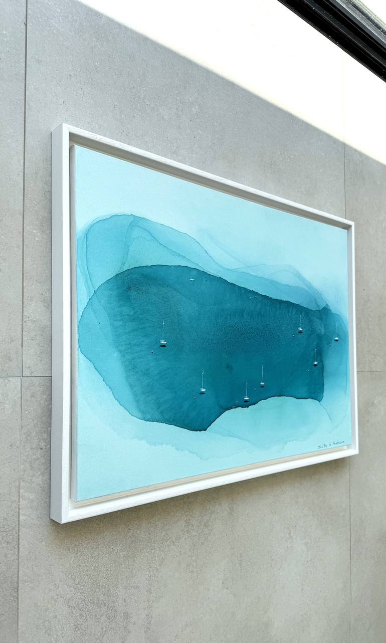 Original Abstract Seascape Painting by Yuliya Martynova