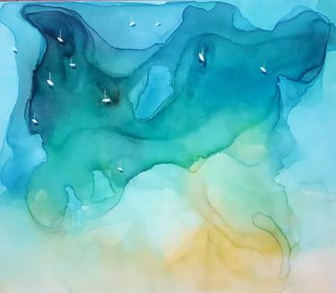 Print of Minimalism Seascape Paintings by Yuliya Martynova
