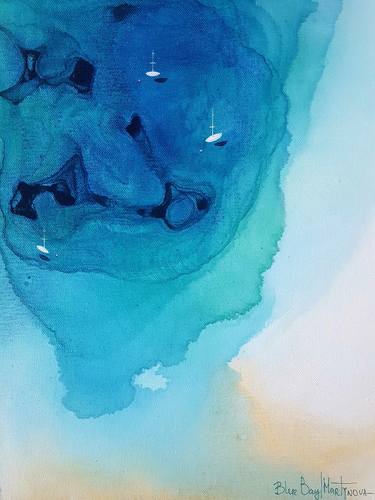 Saatchi Art Artist Yuliya Martynova; Painting, “Blue Bay | Tortuga Deep” #art