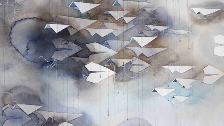 Original Abstract Geometric Painting by Yuliya Martynova
