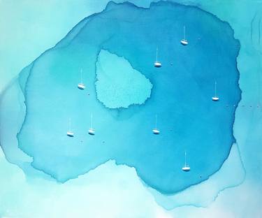 Print of Abstract Sailboat Paintings by Yuliya Martynova