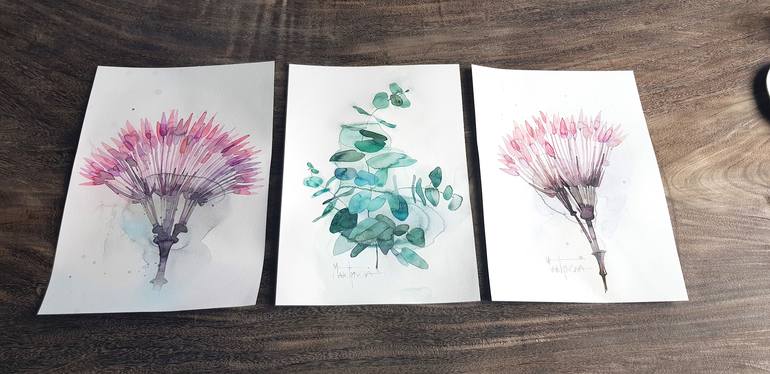 Original Illustration Botanic Painting by Yuliya Martynova