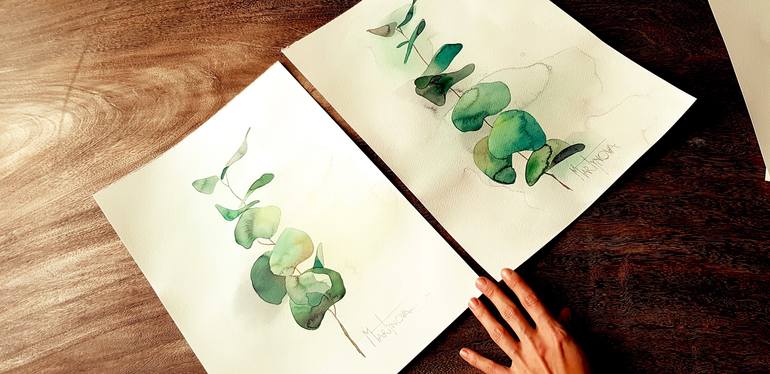 Original Illustration Botanic Painting by Yuliya Martynova