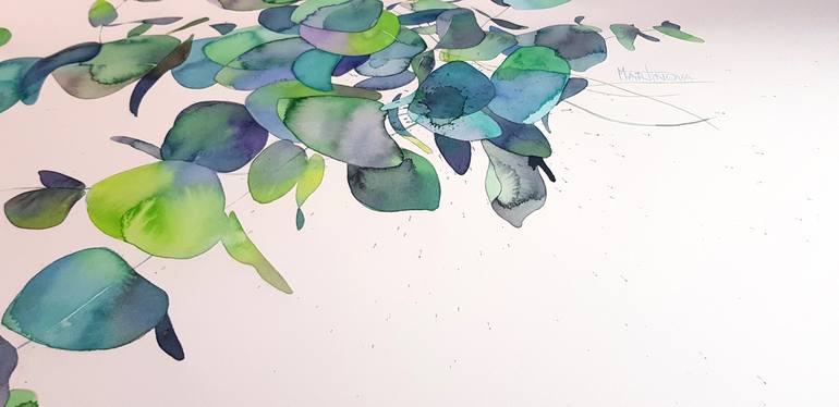 Original Abstract Botanic Painting by Yuliya Martynova