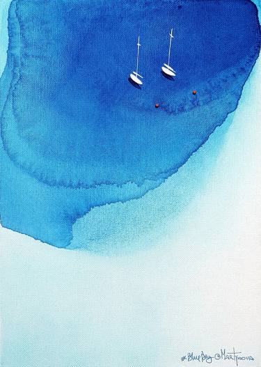 Print of Abstract Expressionism Sailboat Paintings by Yuliya Martynova