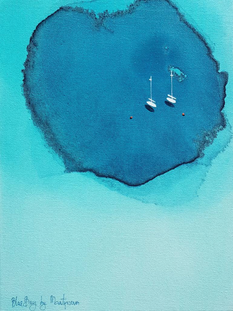 Original Sailboat Painting by Yuliya Martynova