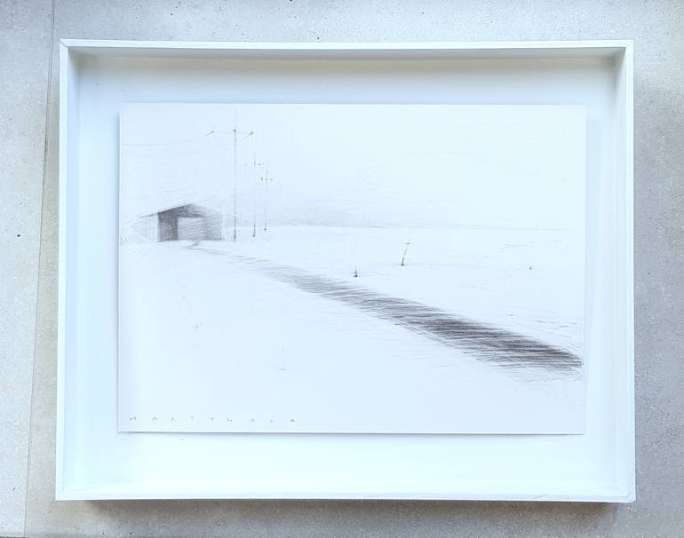 Original Minimalism Landscape Drawing by Yuliya Martynova