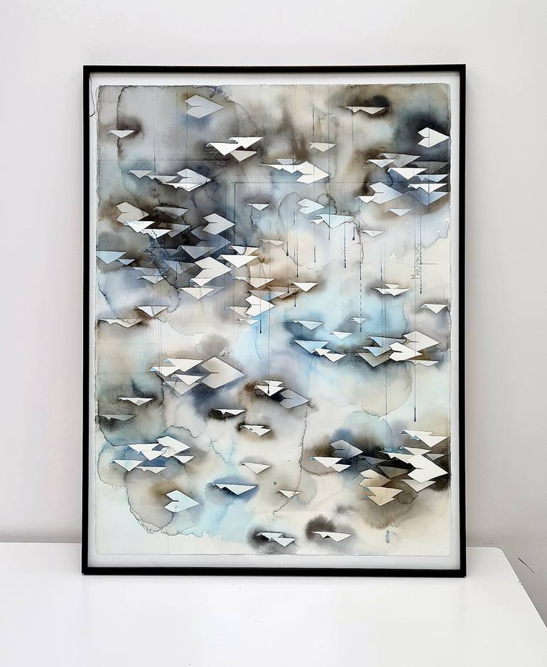 Original Abstract Aerial Painting by Yuliya Martynova