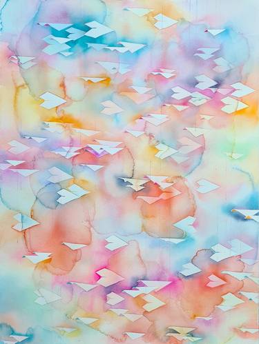 Print of Abstract Airplane Paintings by Yuliya Martynova