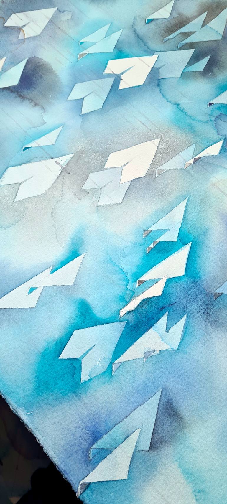 Original Abstract Geometric Painting by Yuliya Martynova