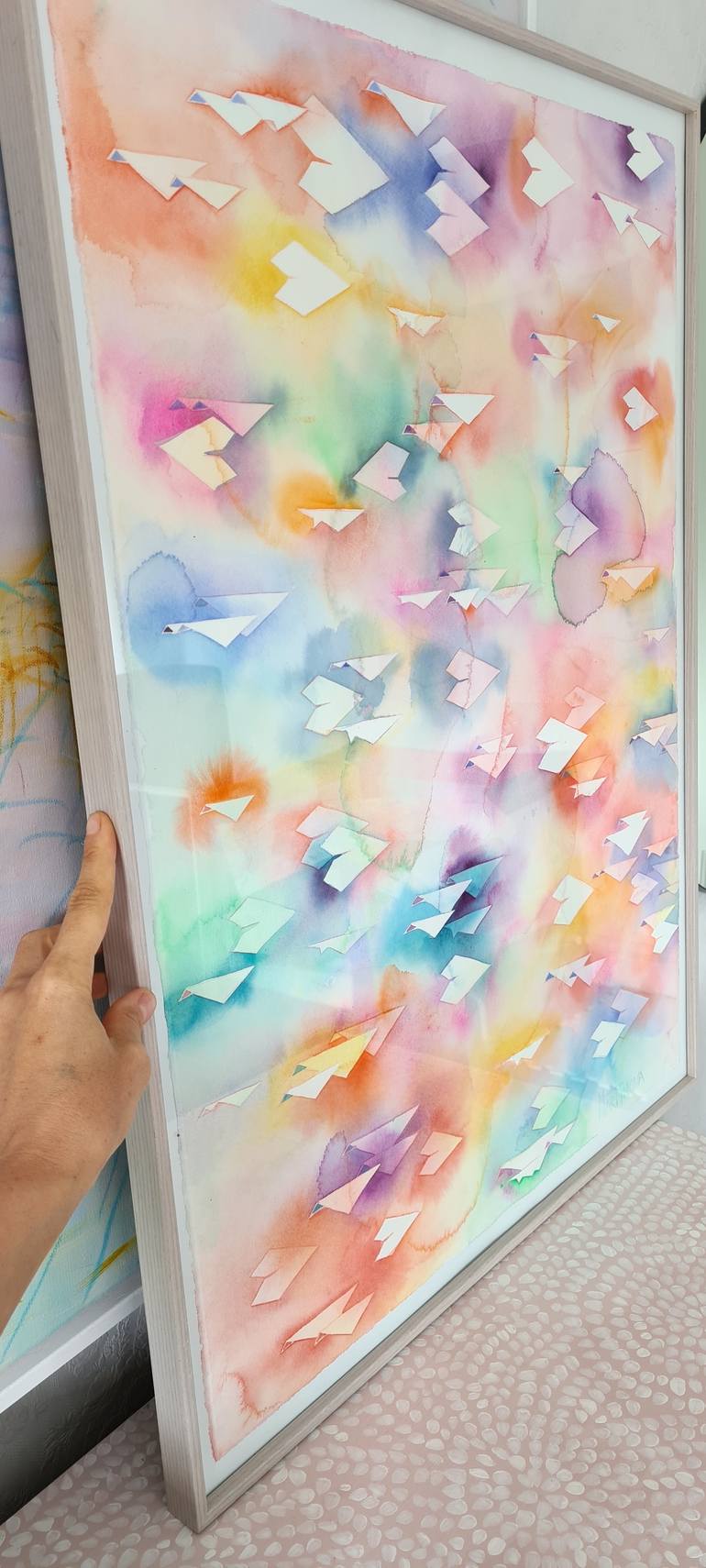 Original Abstract Geometric Painting by Yuliya Martynova