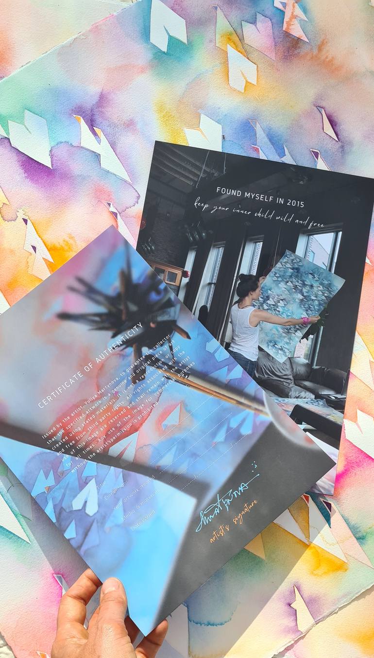 Original Abstract Geometric Painting by Yuliya Martynova