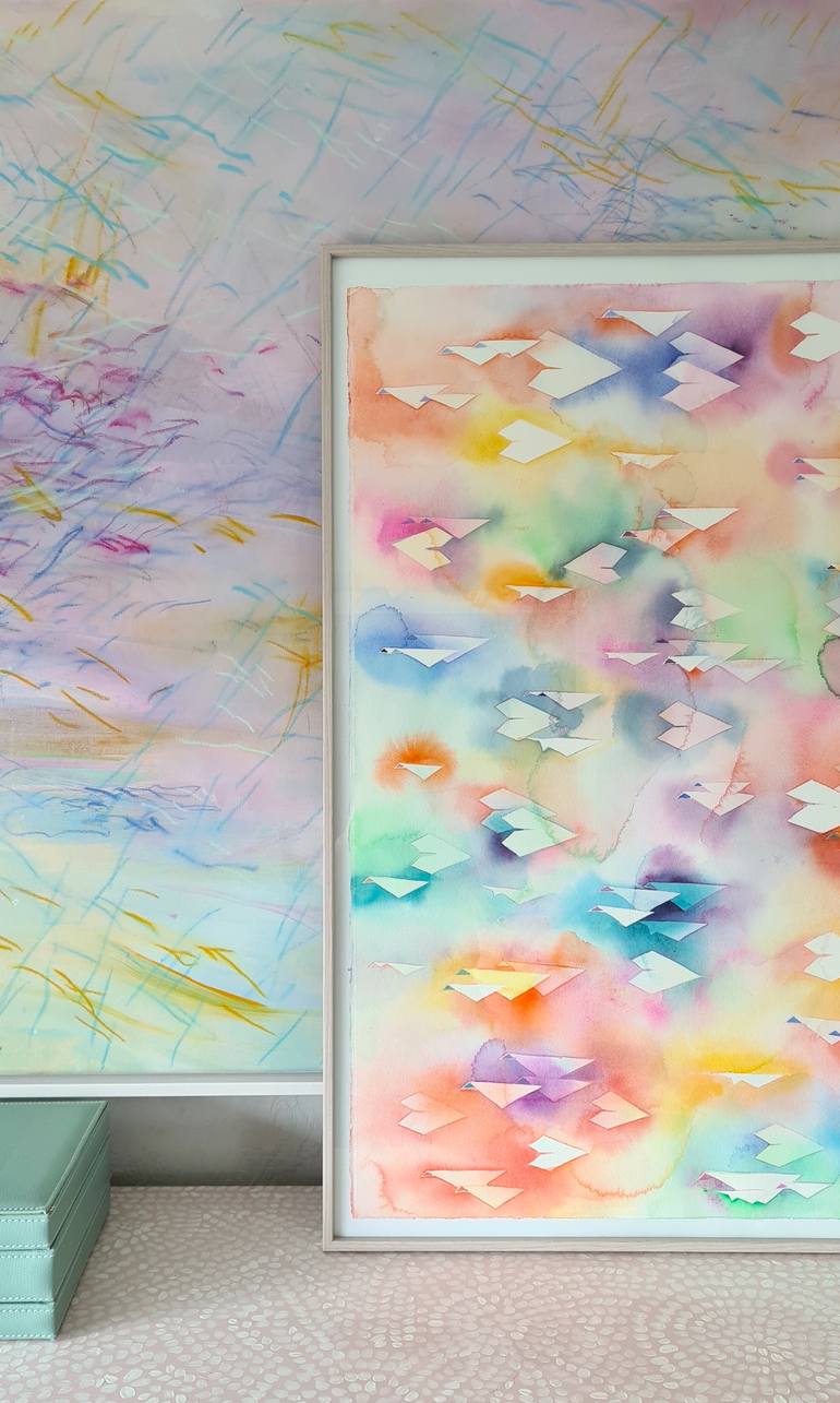 Original Abstract Geometric Painting by Yuliya Martynova