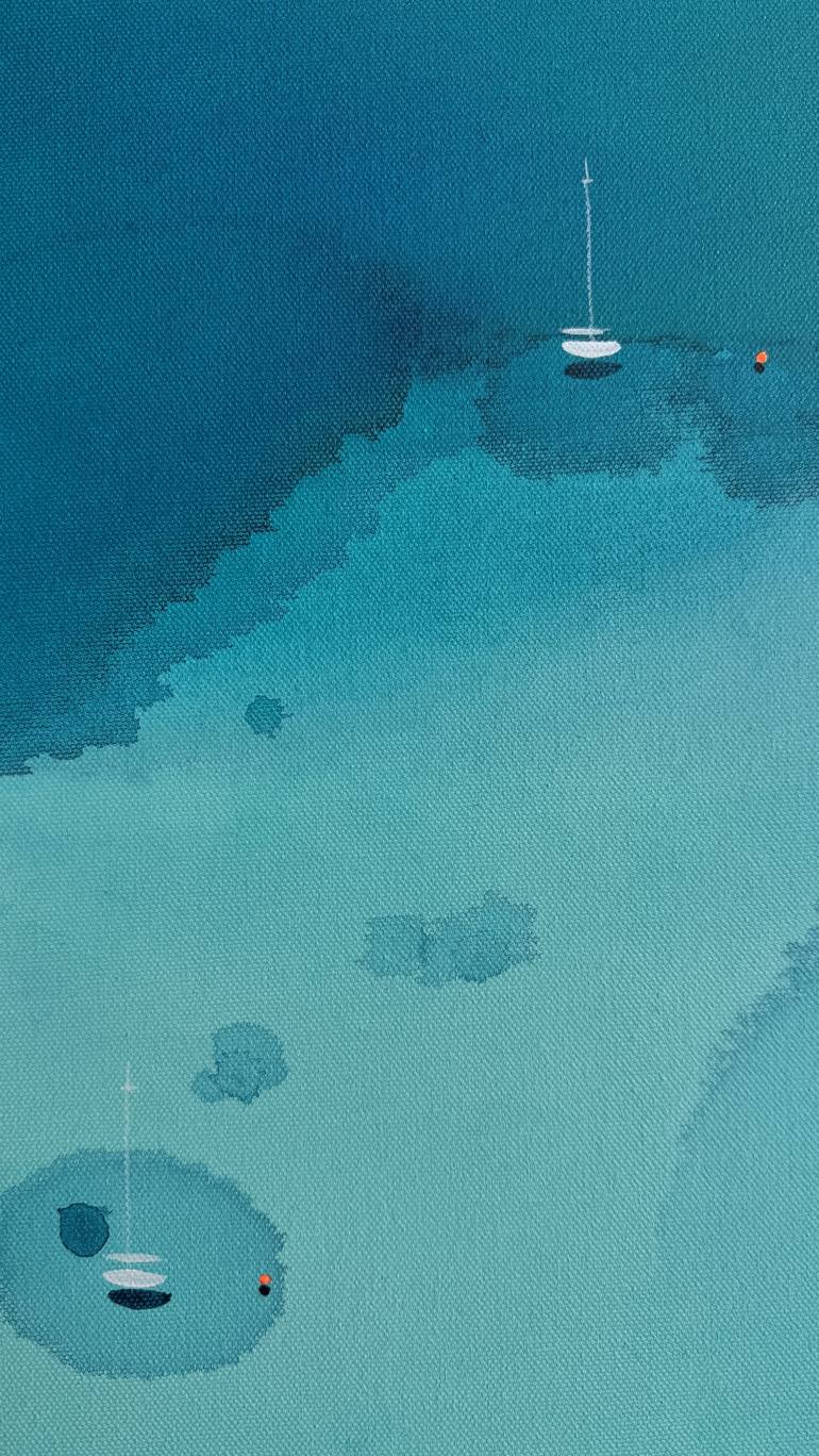 Original Abstract Seascape Painting by Yuliya Martynova