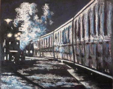 Print of Impressionism Train Paintings by Michael Alldritt